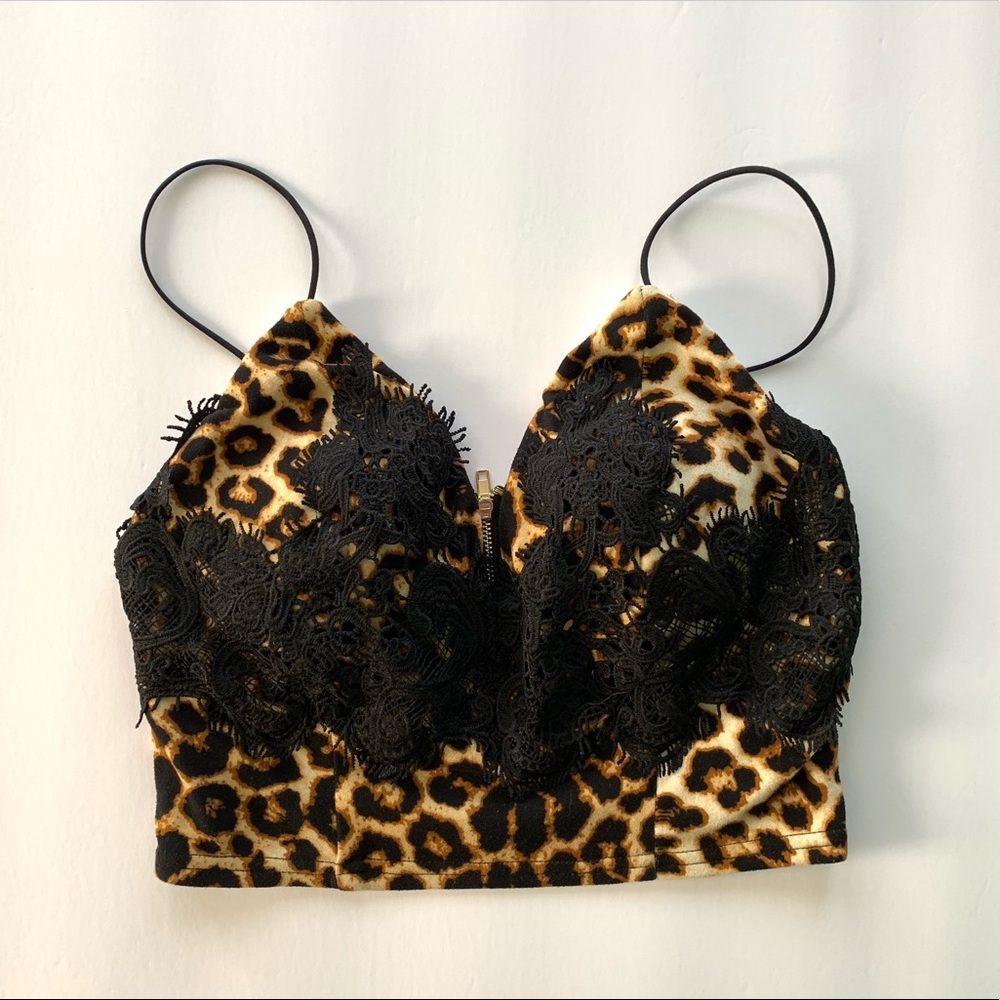 Cute ribbed leopard cami💕